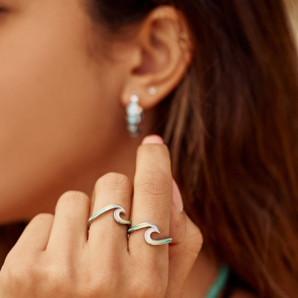 Pura Vida Tie Dye Wave Ring | Silver