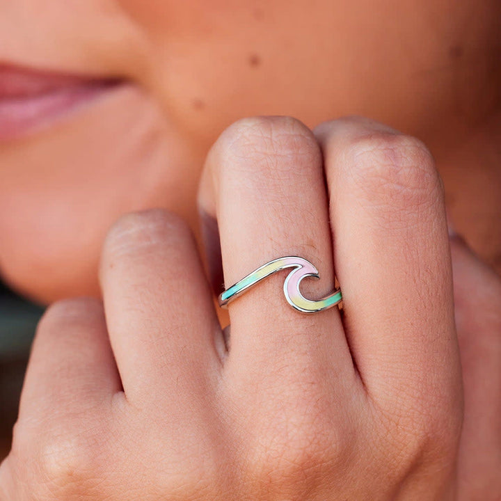 Pura Vida Tie Dye Wave Ring | Silver