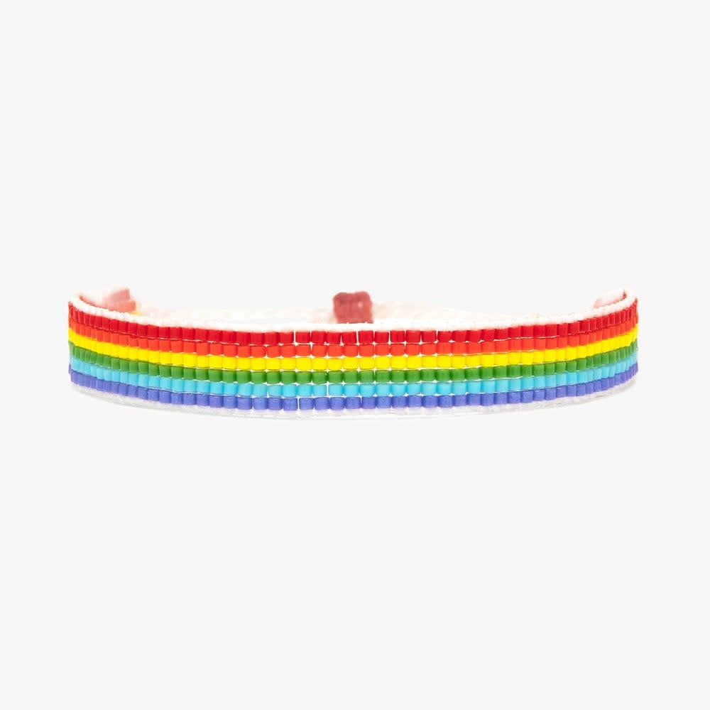 Pura Vida Woven Rainbow Seed Bead Bracelet | Rainbow