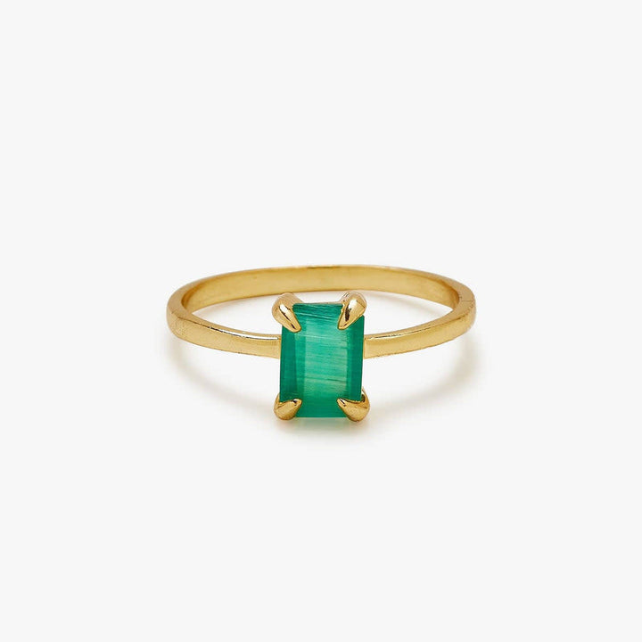 Pura Vida Emerald Statement Ring | Gold