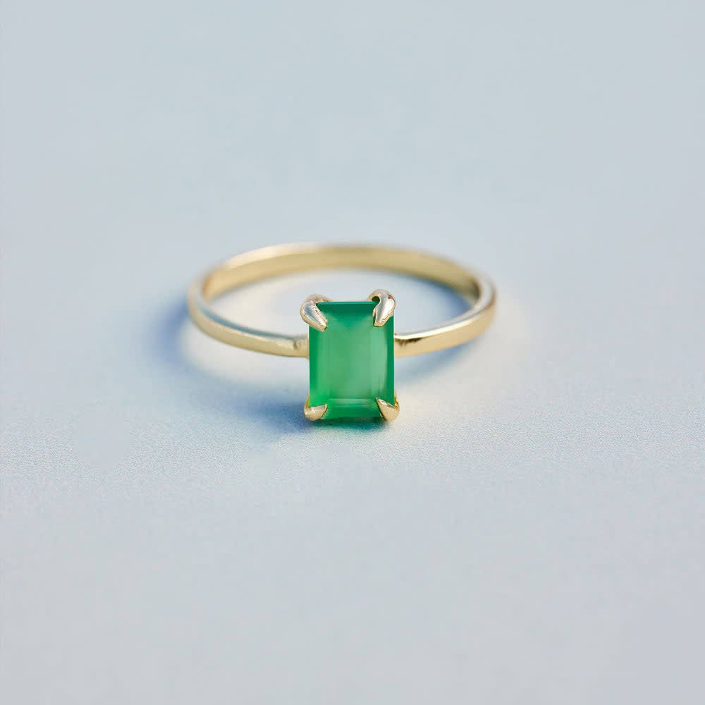 Pura Vida Emerald Statement Ring | Gold