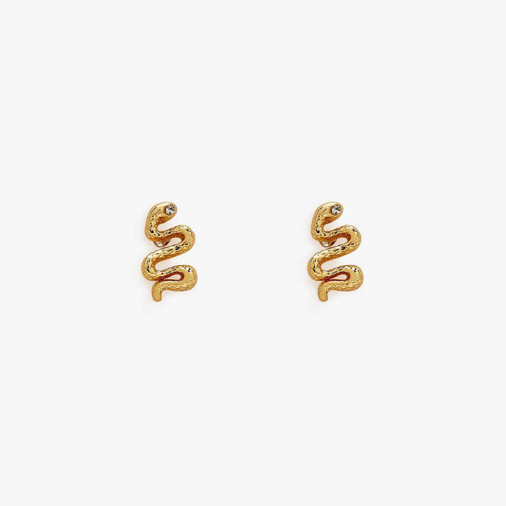 Pura Vida Snake Stud Earrings | Gold
