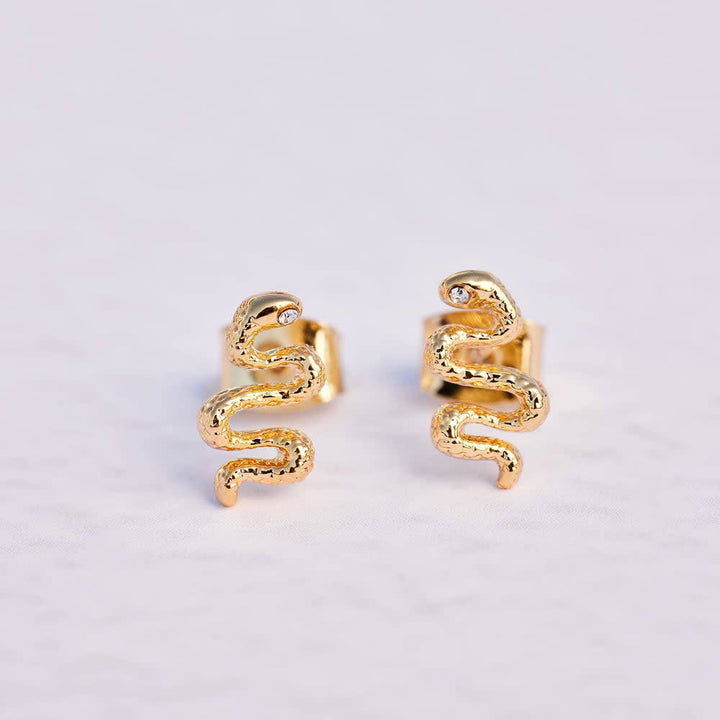 Pura Vida Snake Stud Earrings | Gold