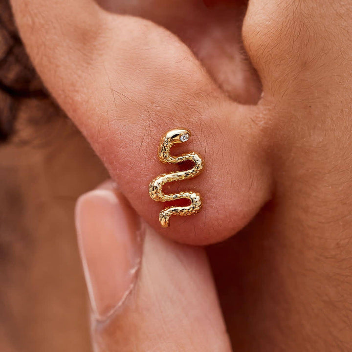Pura Vida Snake Stud Earrings | Gold