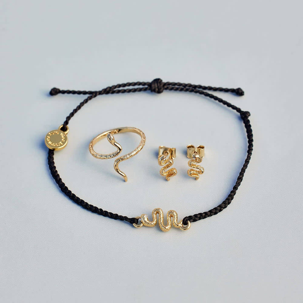 Pura Vida Snake Stud Earrings | Gold