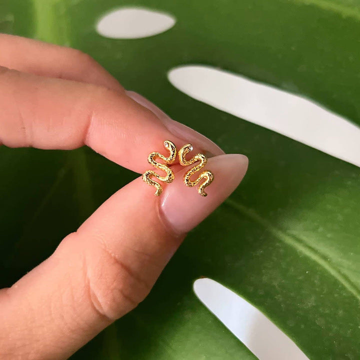 Pura Vida Snake Stud Earrings | Gold