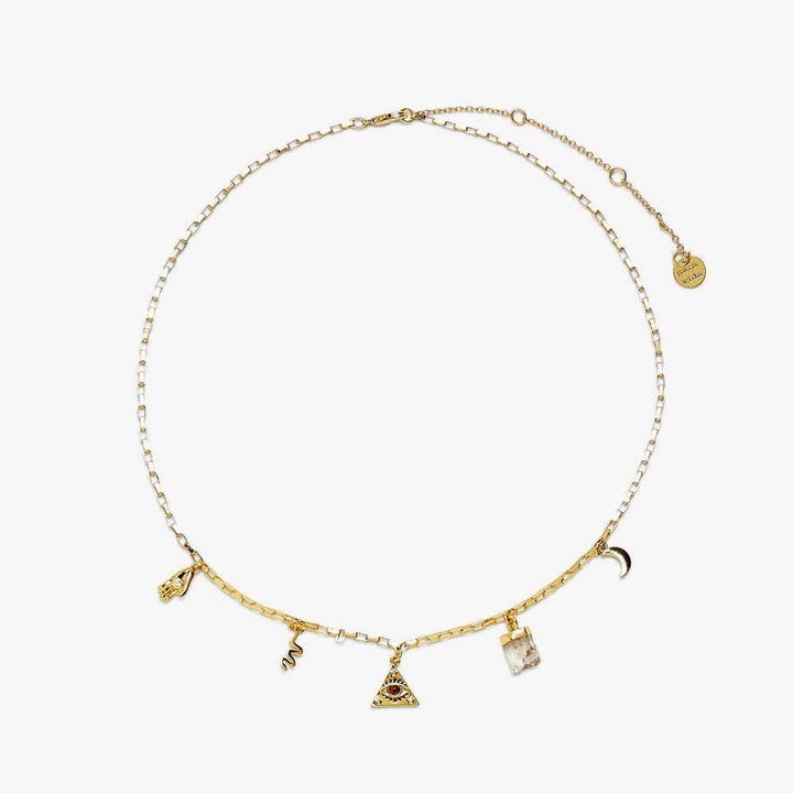 Pura Vida Mystics Mixed Charms Choker | Gold