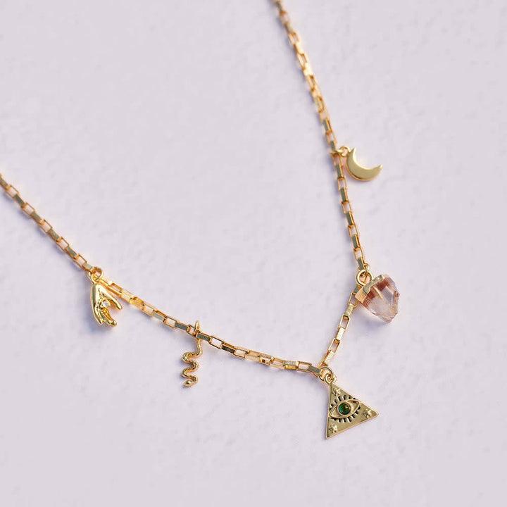 Pura Vida Mystics Mixed Charms Choker | Gold