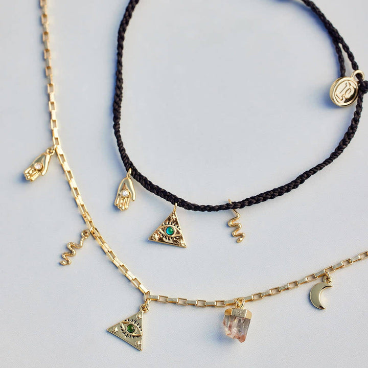 Pura Vida Mystics Mixed Charms Choker | Gold