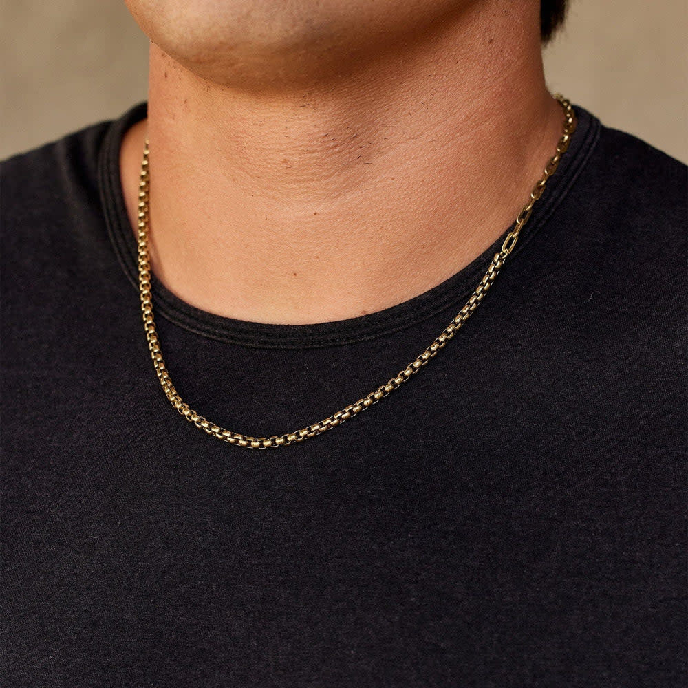 Pura Vida Mens Rolo Chain Necklace | Gold