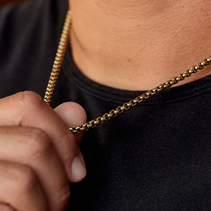 Pura Vida Mens Rolo Chain Necklace | Gold