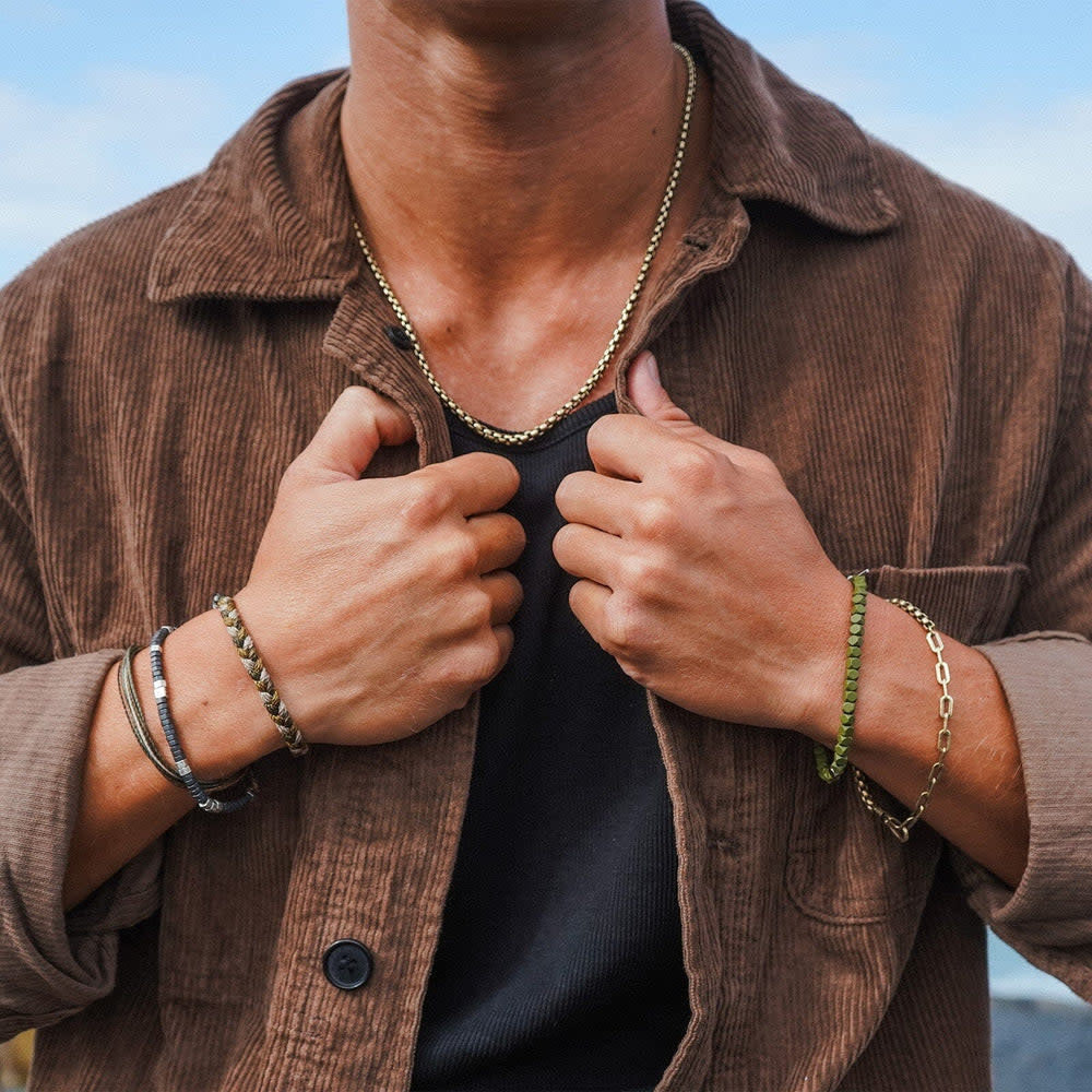 Pura Vida Mens Rolo Chain Necklace | Gold