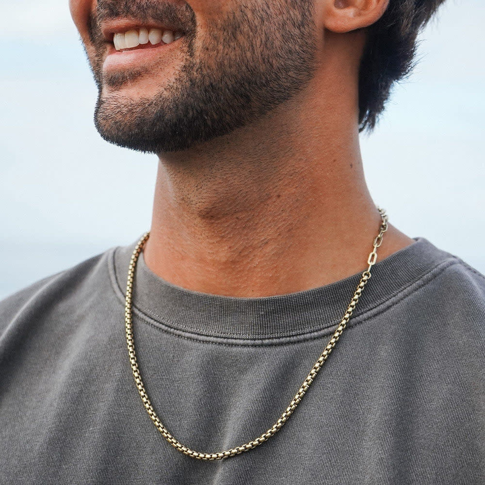 Pura Vida Mens Rolo Chain Necklace | Gold