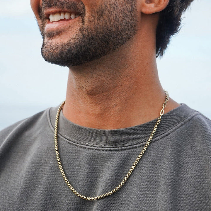 Pura Vida Mens Rolo Chain Necklace | Gold