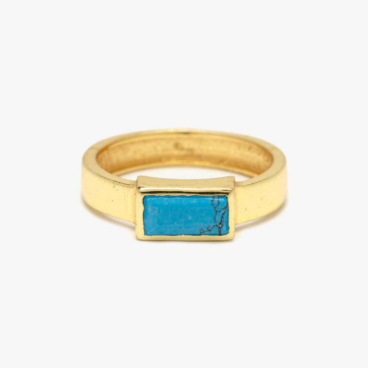 Pura Vida Tulum Turquoise Ring | Gold