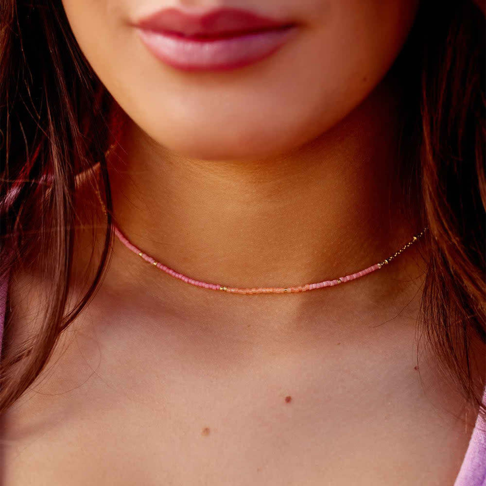 Pura Vida True Love Seed Bead Choker | Gold