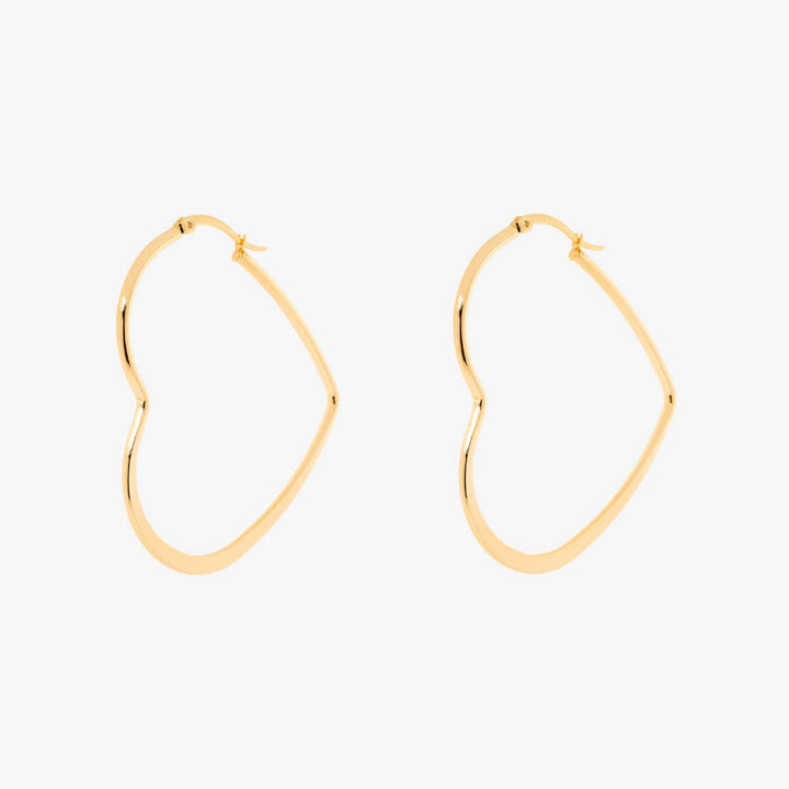 Pura Vida Oversized Heart Hoop Earrings | Gold