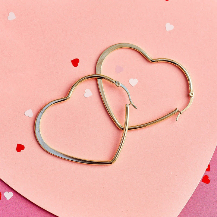 Pura Vida Oversized Heart Hoop Earrings | Gold