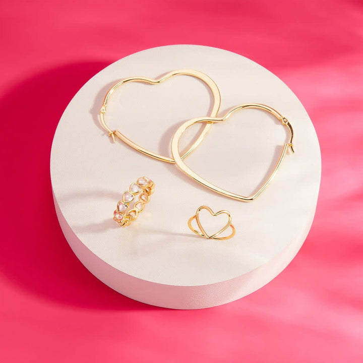 Pura Vida Oversized Heart Hoop Earrings | Gold