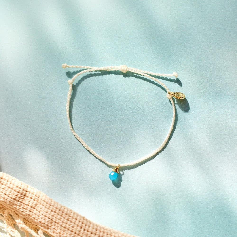 Pura Vida Water Drop Charm Bracelet | Natural