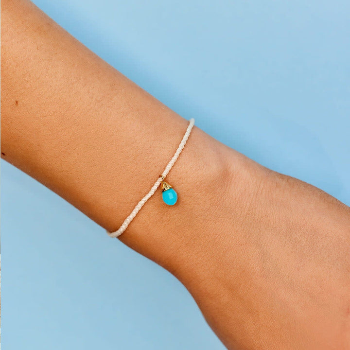 Pura Vida Water Drop Charm Bracelet | Natural