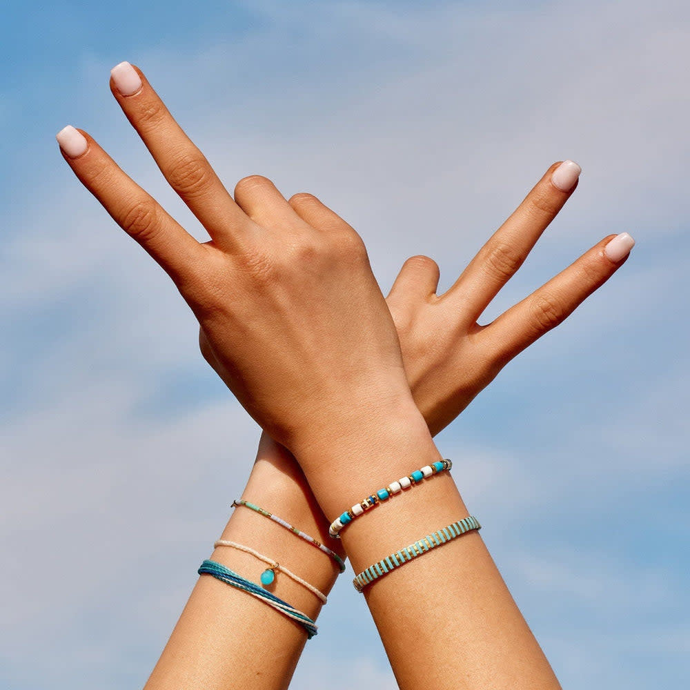Pura Vida Water Drop Charm Bracelet | Natural