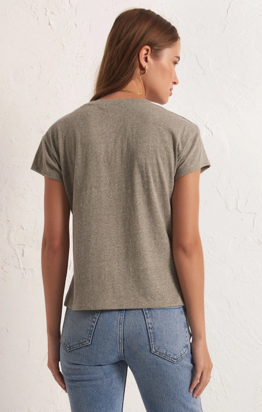 Z Supply Modern Tri Blend Crew Neck Tee (Women&