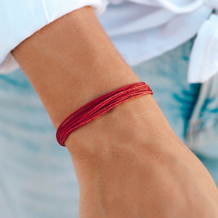 Pura Vida Original Bright Solid Bracelet | Red