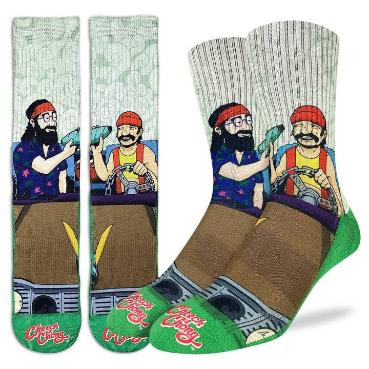 Good Luck Sock Cheech &amp; Chong Pass the Blunt Socks (Mens) | 8-13