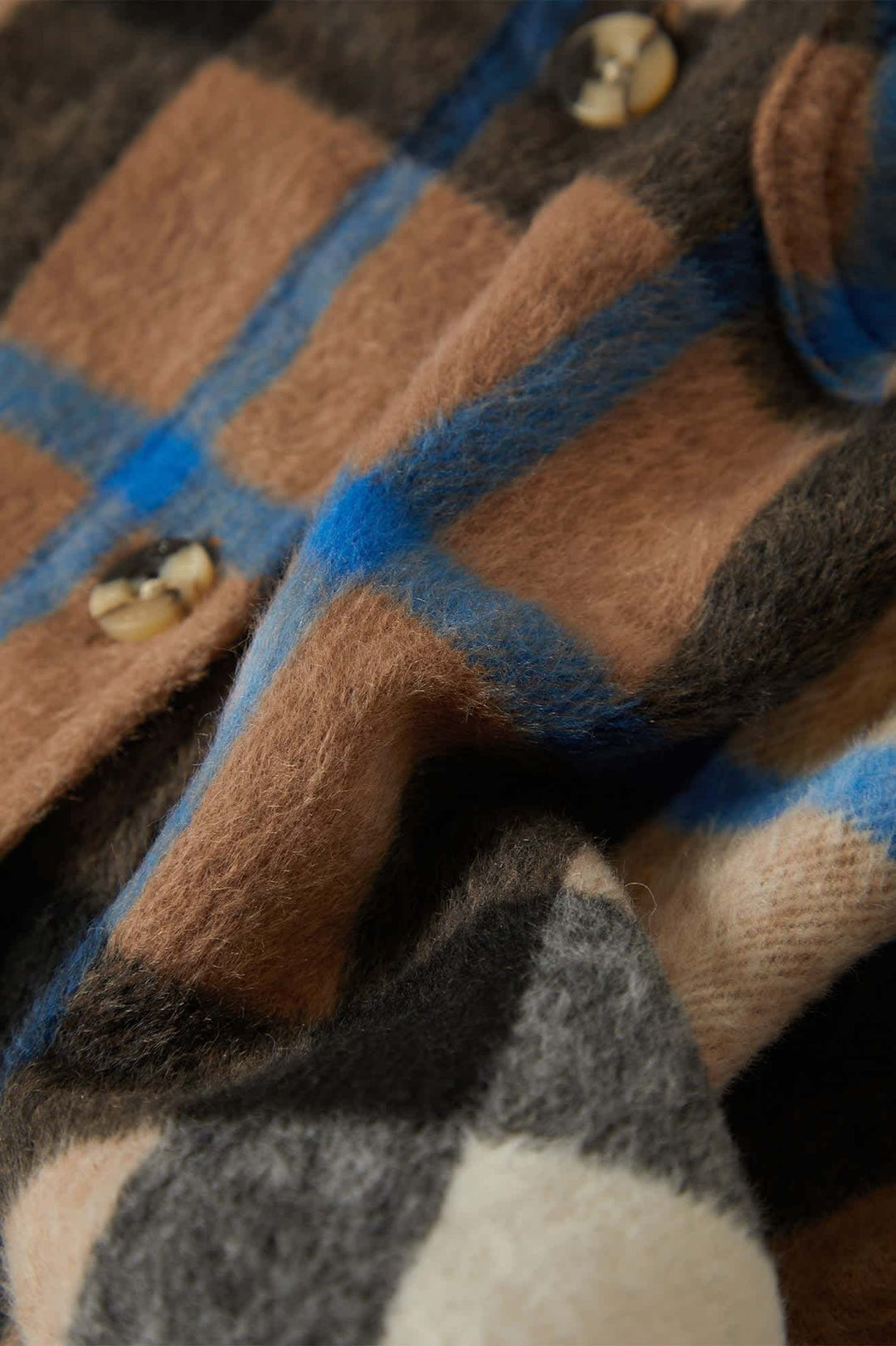 Brixton Bowery Soft Brushed Flannel (Womens) | Washed Black/Sand