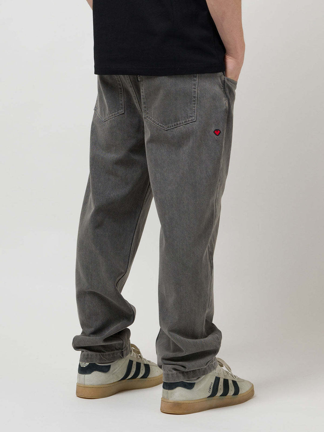 Loviah Og Baggy 5 Pocket Denim (Mens) | Grey Stonewash