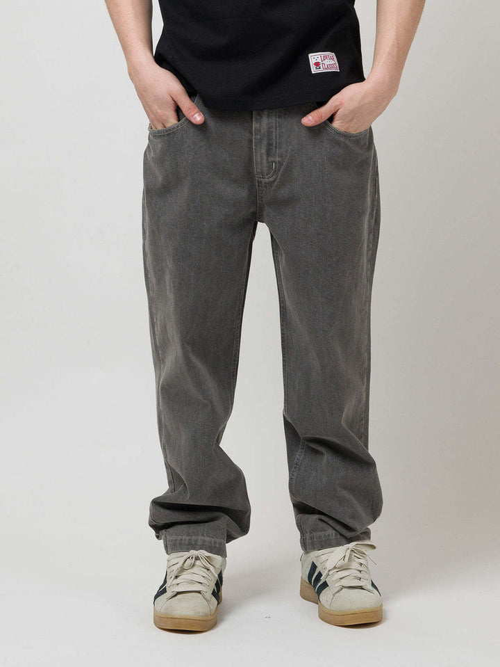 Loviah Og Baggy 5 Pocket Denim (Mens) | Grey Stonewash