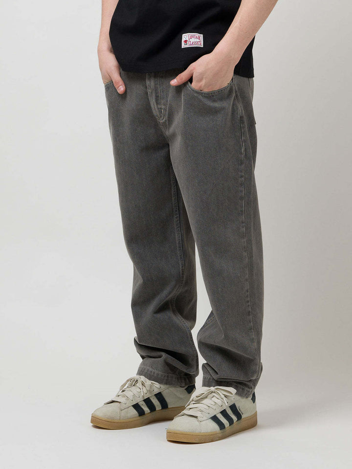Loviah Og Baggy 5 Pocket Denim (Mens) | Grey Stonewash