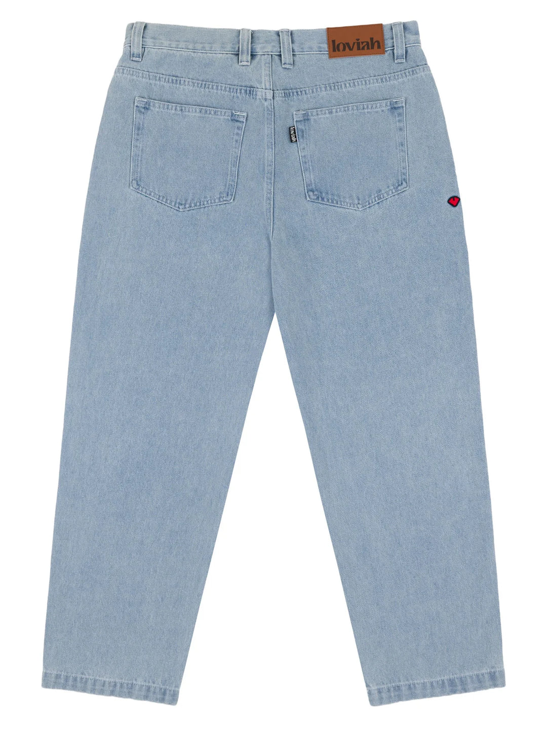 Loviah Og Baggy 5 Pocket Denim Pant (Mens) | White Blue Wash