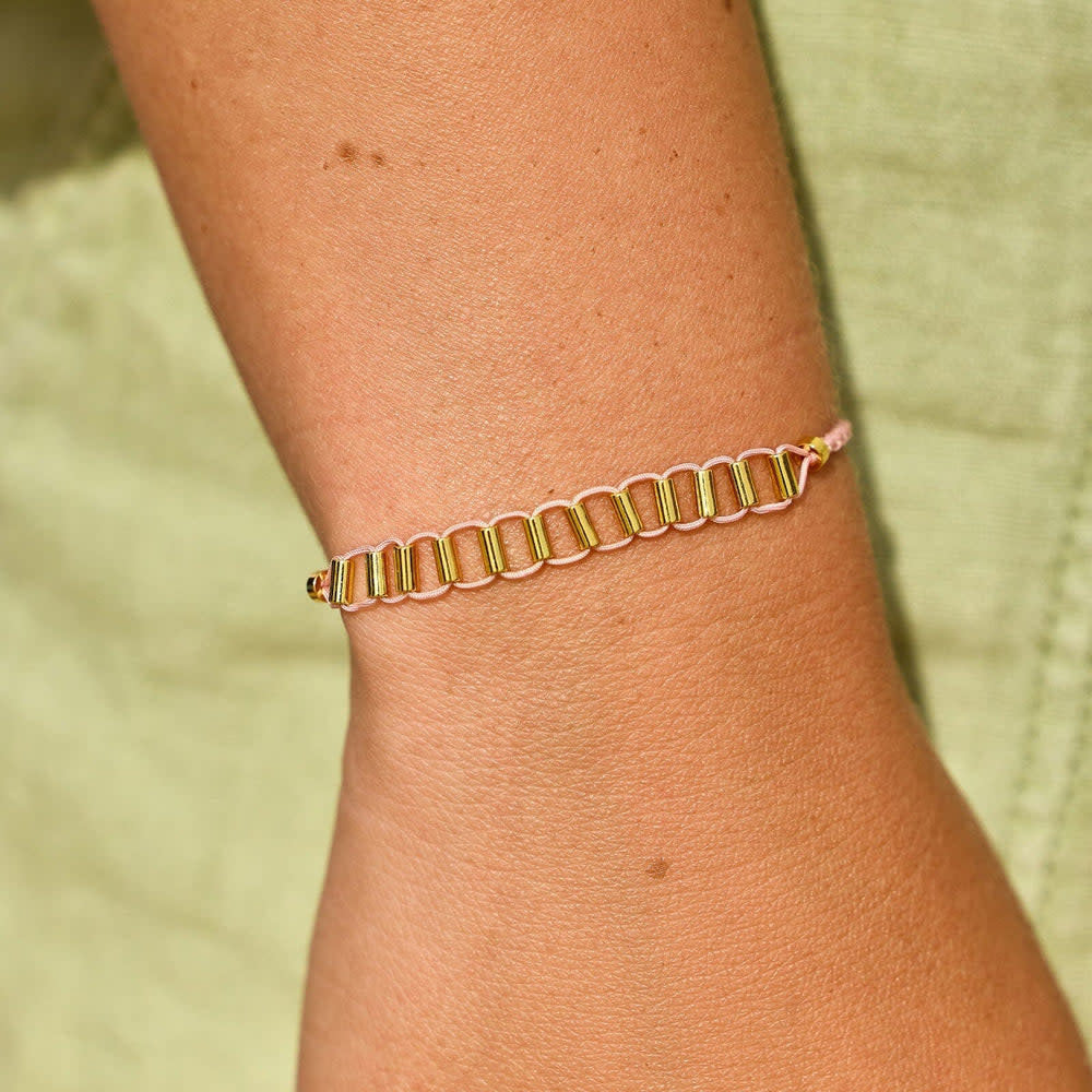 Pura Vida Dainty Fidget Bead Charm Bracelet | Gold