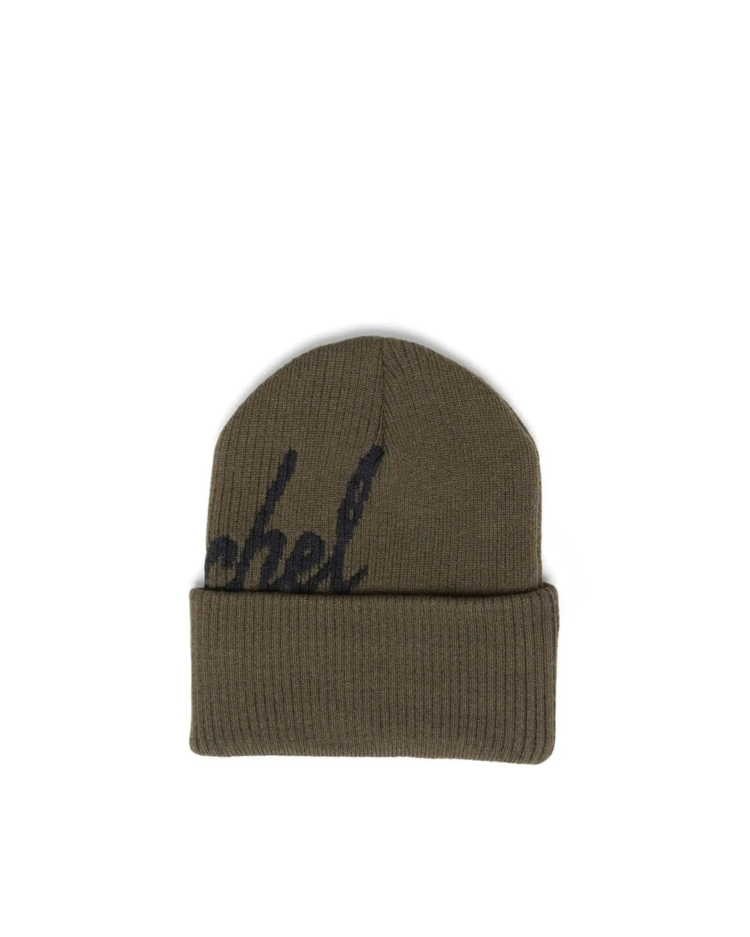 Herschel Elmer Script Ribbed Beanie | Ivy Green/Black
