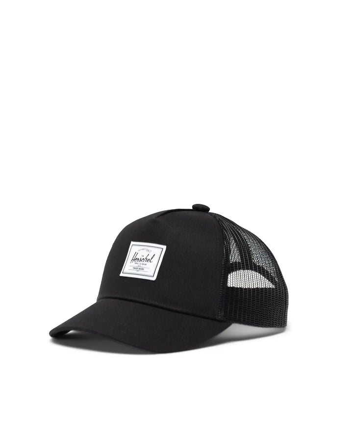 Herschel Whaler Cotton Mesh Cap (Toddler) | Black