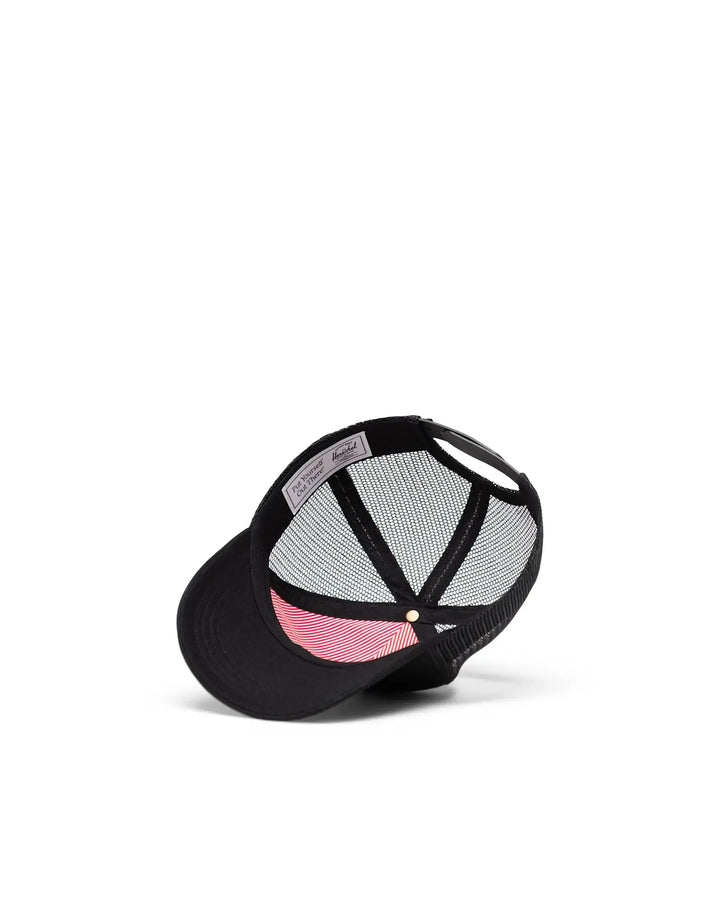 Herschel Whaler Cotton Mesh Cap (Toddler) | Black