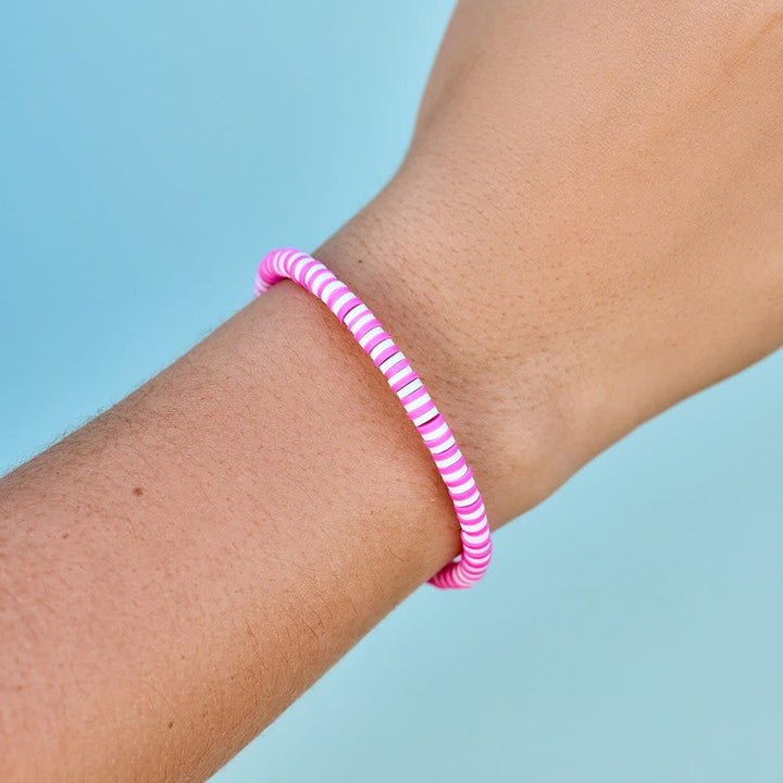 Pura Vida Seascape Vinyl Disc Stretch Bracelet | Azalea