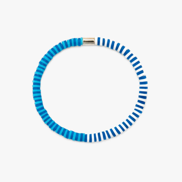 Pura Vida Seascape Vinyl Disc Stretch Bracelet | Cornflower