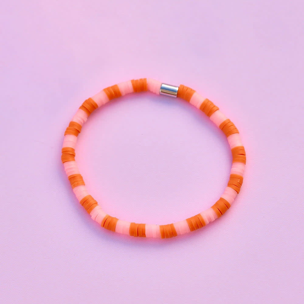 Pura Vida Seascape Vinyl Disc Stretch Bracelet | Golden Poppy