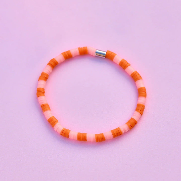 Pura Vida Seascape Vinyl Disc Stretch Bracelet | Golden Poppy