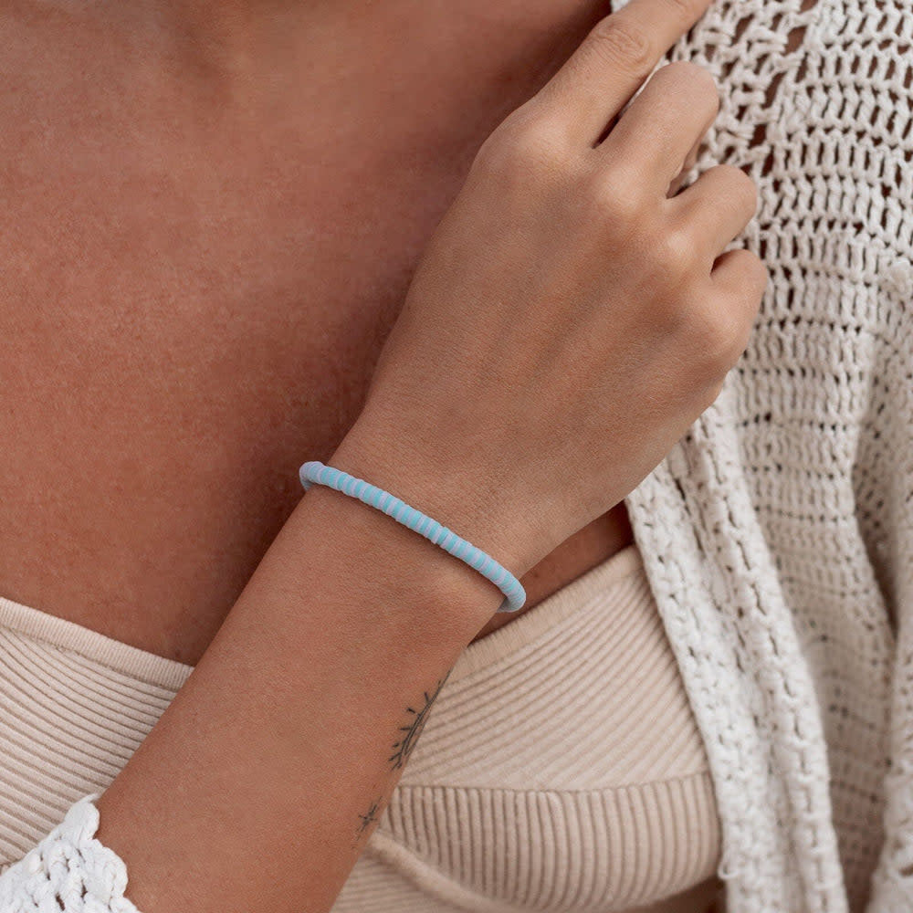 Pura Vida Seascape Vinyl Disc Stretch Bracelet | Surf&