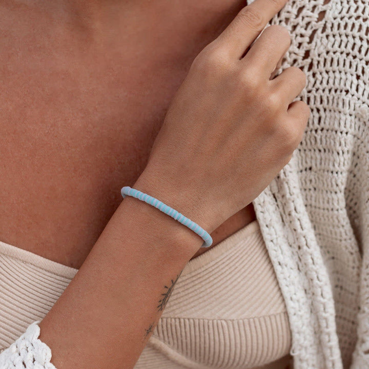 Pura Vida Seascape Vinyl Disc Stretch Bracelet | Surf&