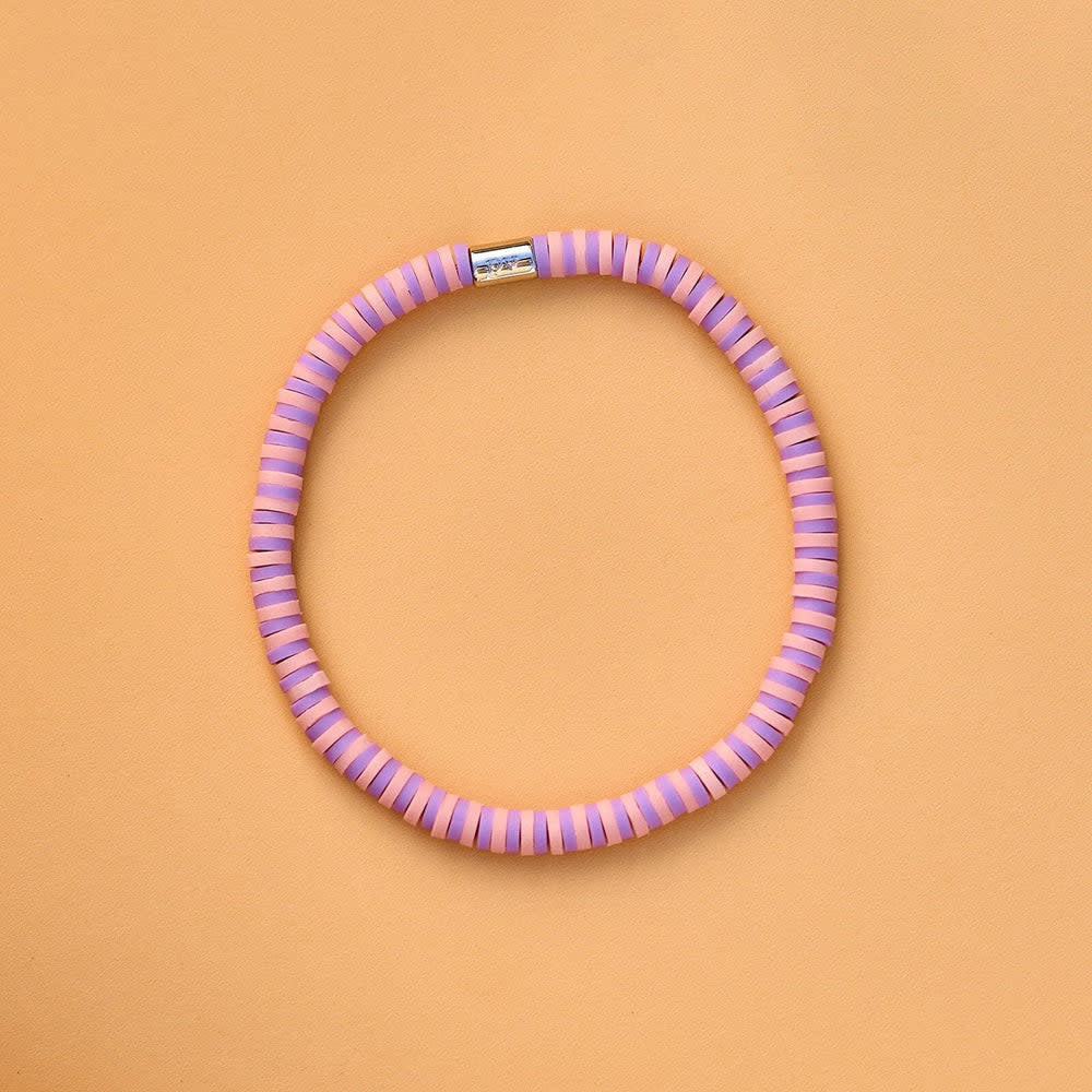 Pura Vida Seascape Vinyl Disc Stretch Bracelet | Violet Sunrise