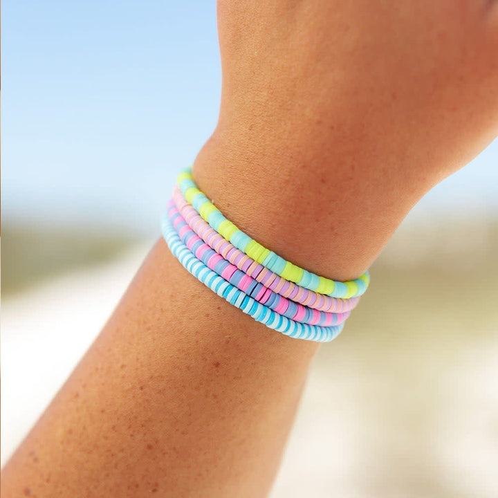 Pura Vida Seascape Vinyl Disc Stretch Bracelet | Violet Sunrise