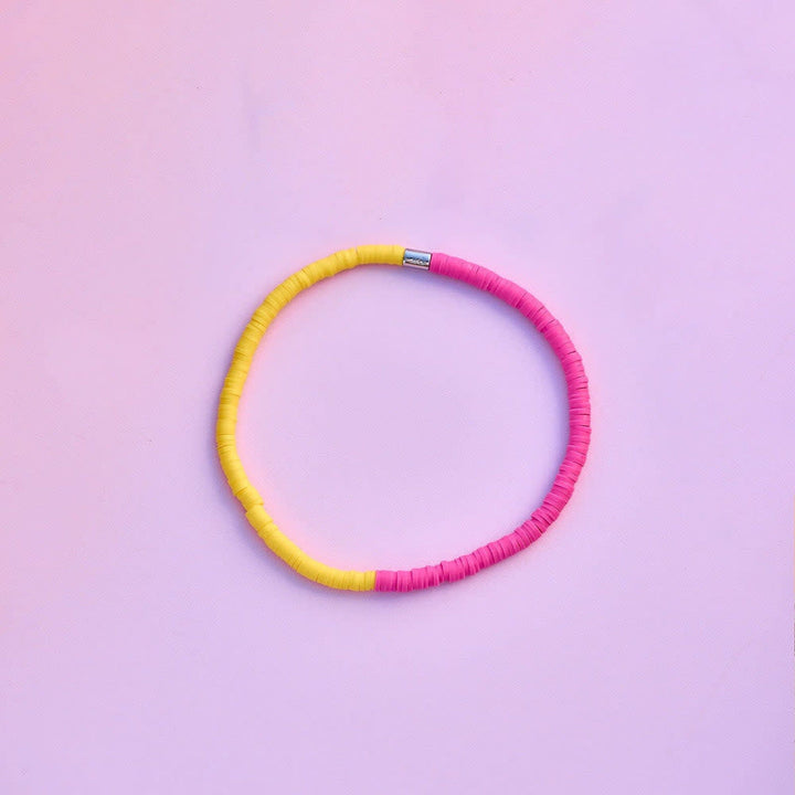 Pura Vida Seascape Vinyl Disc Stretch Anklet | Neon Daze