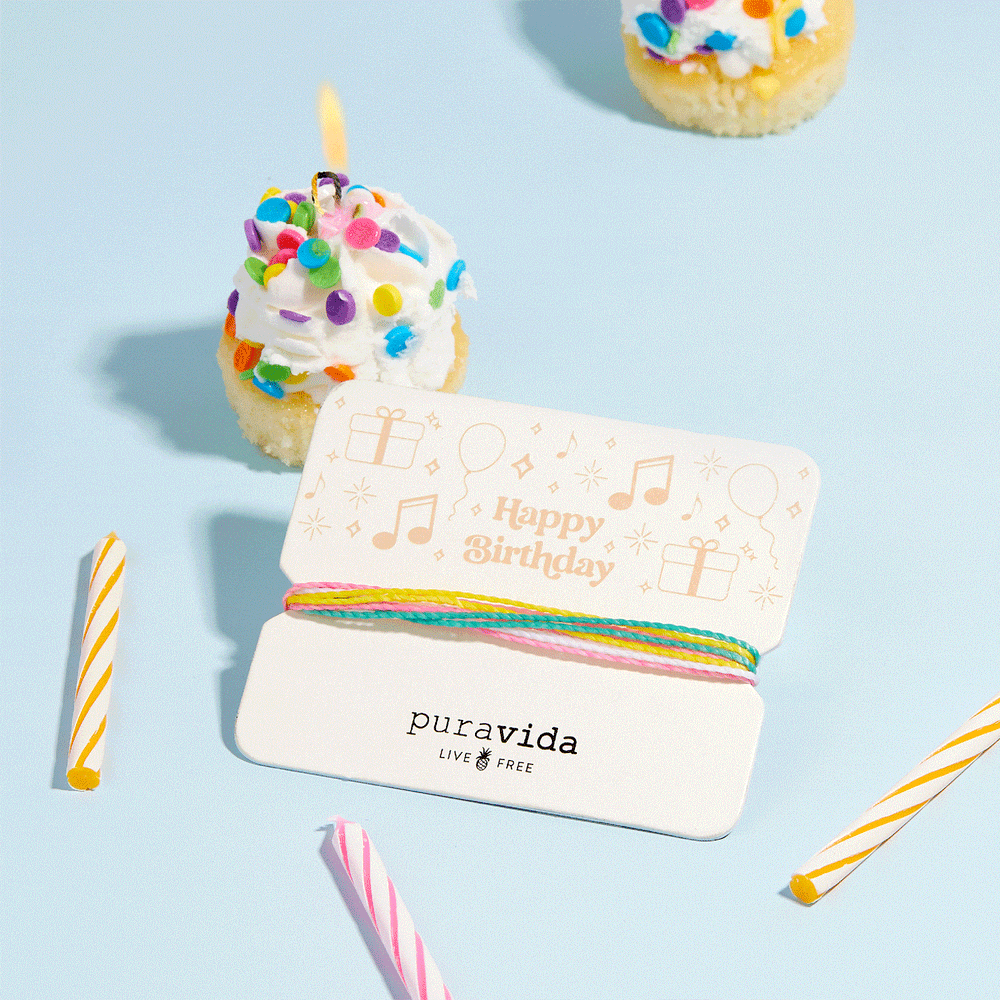 Pura Vida Gifting Original Bracelet | Happy Birthday