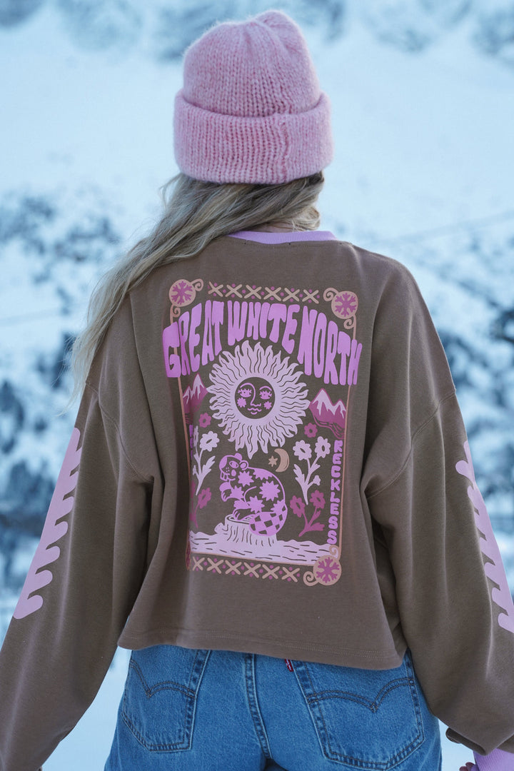 Notice The Reckless Womens Cropped Ls