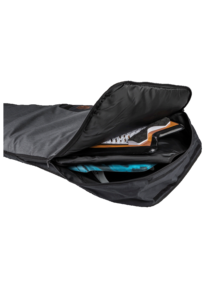 Ronix Dempsey Surf Case W/3D Fin Box 2025 | Charcoal/Orange